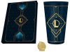 Набор подарочный ABYStyle: Бокал + Значок + Записная книжка Хекстек лого (Hextech logo) Лига Легенд (League Of Legends) (ABYPCK215)