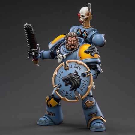 Набор из двух фигурок JoyToy: Кавалерия Громовых Волков Фроде 1:18 (Thunderwolf Cavalry Frode 1:18) Вархаммер 40K Космические Волки (Warhammer 40K Space Wolves) (JT3099) 33 см Персонажи игр