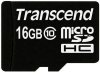 MicroSD Карта памяти 16GB Transcend Class 10 +SD адаптер (PC) 