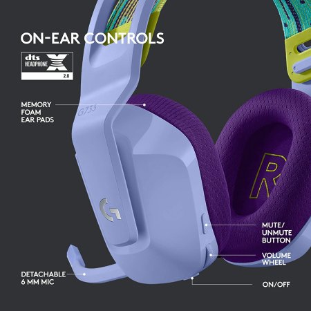 Гарнитура беспроводная Logitech G G733 LightSpeed Lilac (Сиреневый) (PC) 