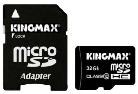 MicroSD Карта памяти 32GB Kingmax Class 10 + SD адаптер (PC)