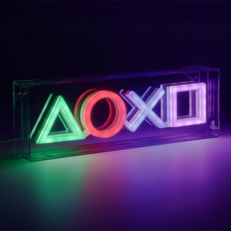  Светильник Paladone: ЛЕД Неон Подсветка (LED Neon Light) Плейстейшн (Playstation) Прозрачный (PP12716PS) 30 см