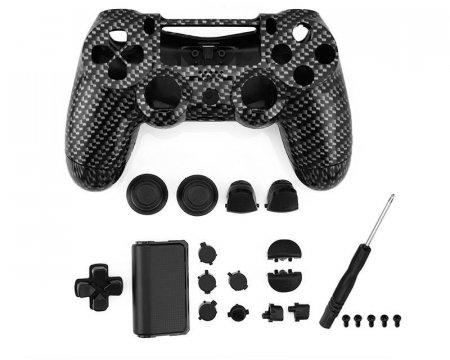    +  PS4 Shell Case Hydro Dipped Carbon  DualShock 4 Wireless Controller  (PS4) 