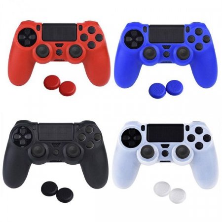     + 2      DualShock 4  (Silicon Case for DS4 Hand Blue + 2 Stick Cover) (PS4) 