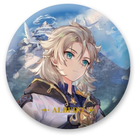  Genshin Impact Character Badge:  (Albedo)   (Genshin Impact) (6974696616125) 6 