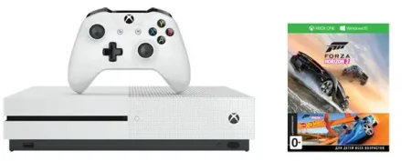 Игровая приставка Microsoft Xbox One S 500Gb Eur Белая + Forza Horizon 3 + DLC Hot Wheels + 6 месяцев Xbox Live 