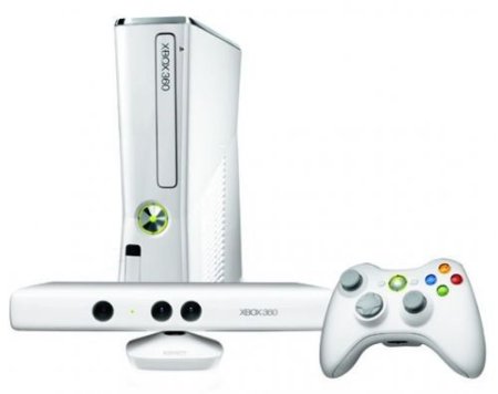 Игровая приставка Microsoft Xbox 360 Slim 4Gb White + Kinect Сенсор движений USED Б/У