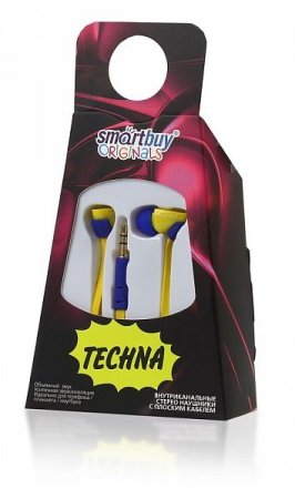 Наушники SmartBuy SBE-7210 Techna, жёлтые/серые (PC) 