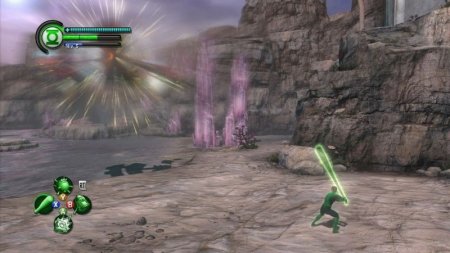 Green Lantern: Rise of the Manhunters (Зелёный Фонарь) (с поддержкой 3D) (Xbox 360) USED Б/У