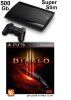 Игровая приставка Sony PlayStation 3 Super Slim (500 Gb) Rus Black (чёрная) + Diablo 3 (III) Русская Версия