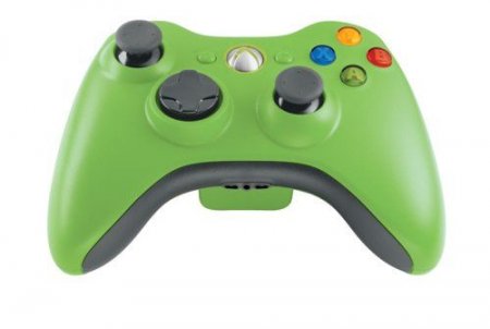   Microsoft Wireless Controller  Xbox 360 (Green) ()  (Xbox 360) USED / 