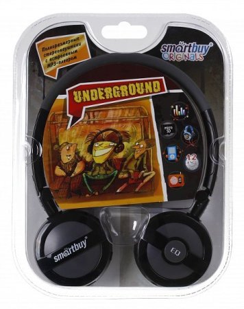 Наушники SmartBuy SBE-8900 Underground, чёрные/серые (PC) 