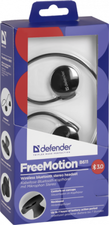 Гарнитура DEFENDER FreeMotion B611 Bluetooth, синяя (PC) 