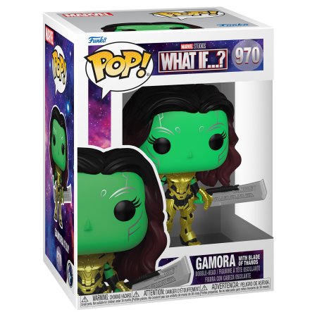 фигурки Фигурка Funko POP! Bobble: Что, если Гамора будет с мечом Таноса (What If Gamora with Blade of Thanos) Марвел (Marvel) (58651) 9,5 см