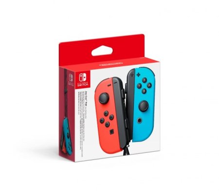 Набор из 2-х контроллеров Joy-Con Неоновый красный/Неоновый синий (Switch) (OEM)