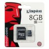 MicroSD Карта памяти 8GB Kingston Class 4 +SD адаптер (PC)
