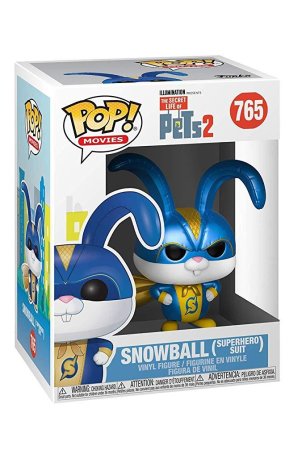 Фигурка Funko POP! Vinyl: Снежок в костюме супергероя (Snowball in Superhero Suit) Тайная жизнь домашних животных 2 (Secret Life of Pets 2) (37890) 9,
