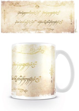  Кружка для кофе Pyramid: Надпись на кольце (Ring Inscription) Властелин колец (The Lord of the Rings) (Coffee Mugs MG23425) 315 мл
