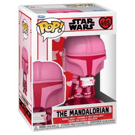 фигурки Фигурка Funko POP! Bobble: Мандалорец (Mandalorian) Звездные Войны "Валентинки" (Star Wars Valentines) (60126) 9,5 см