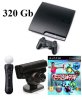 Игровая приставка Sony PlayStation 3 Slim (320 Gb) Rus Black (Чёрная) Move Starter Pack (Контроллер движений PlayStation Move + Камера PlayStation Eye