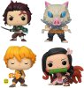 Набор фигурок Funko POP! Animation: Танджиро, Нэдзуко, Зеницу, Иноске светящиеся (Tanjiro/Nezuko/Zenitsu/Inosuke (GW) 4PK) Клинок, рассекающий демонов (Demon Slayer) (66339) 9,5 см