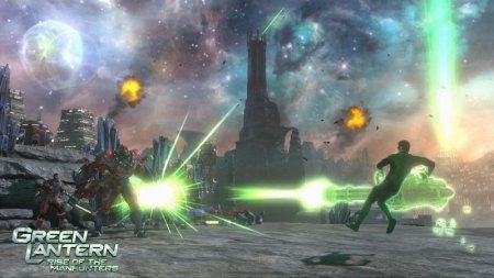 Green Lantern: Rise of the Manhunters (Зелёный Фонарь) (с поддержкой 3D) (Xbox 360) USED Б/У
