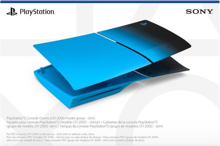 Съемные боковые панели для игровой приставки Sony PlayStation 5 Slim с дисководом (Hyperpop Rhythm Blue) Оригинал (PS5)