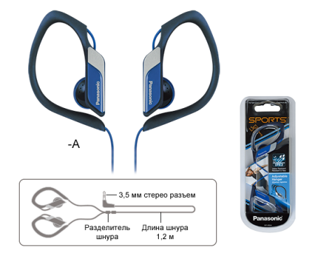 Гарнитура Panasonic RP-HS34E-W, белая (PC) 