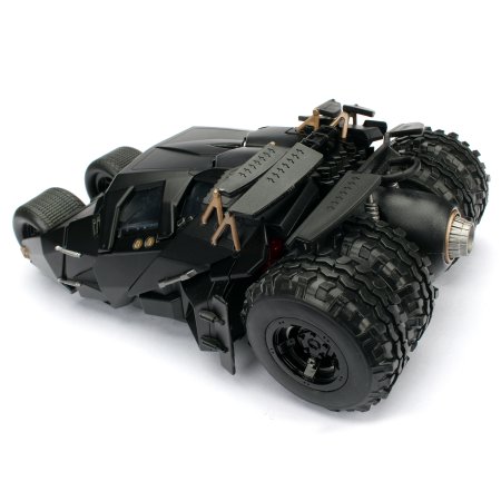 Модель машинки с фигуркой Jada Toys: Бэтмобиль "Темный рыцарь" 2008 (Batmobile Dark Knight 2008) 1:24 + Фигурка Бэтмен (Batman) 7 см (98261) 