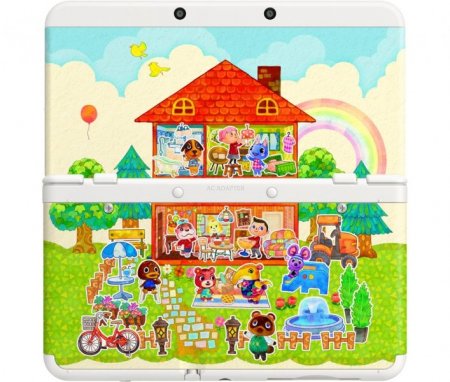    New Nintendo 3DS White () +  Animal Crossing: Happy Home Designer +   Animal Crossing Nintendo 3DS