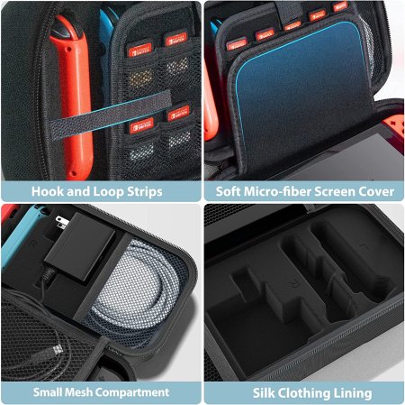 Чехол-сумка Carry Case Oivo (IV-SW188) Black (Черный) (Switch/Switch OLED)