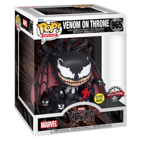 фигурки Фигурка Funko POP! Deluxe: Веном на Троне (Venom on Throne (GW) (Exc)) Марвел: Веном (Marvel: Venom) (60132) 9,5 см
