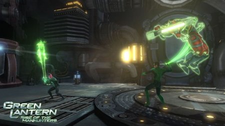 Green Lantern: Rise of the Manhunters (Зелёный Фонарь) (с поддержкой 3D) (Xbox 360) USED Б/У