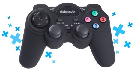 Геймпад проводной DEFENDER Game Racer Turbo RS3, 12кн. PC/PS3 (PС) 
