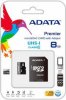 MicroSD Карта памяти 8GB A-DATA Class 10 Premier UHS-I (R/W 30/10 MB/s) без адаптера SD (PC) 
