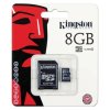 SD Micro Карта памяти 8GB HC с адаптером (Kingston) (PC)