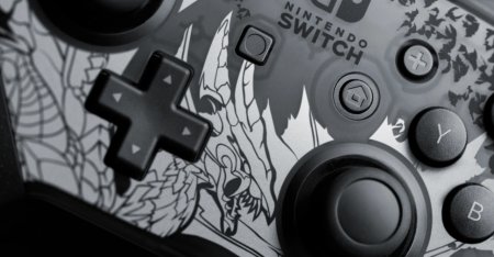 Геймпад беспроводной Nintendo Switch Pro Controller (Monster Hunter Rise: Sunbreak Edition) (Switch)