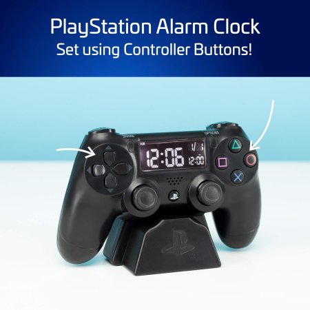  Часы/Будильник Paladone: Геймпад ПС4 ДуалШок (PS4 Dual Shock) Плейстейшн (Playstation) (PP4926PSV3) (35137) 17 см