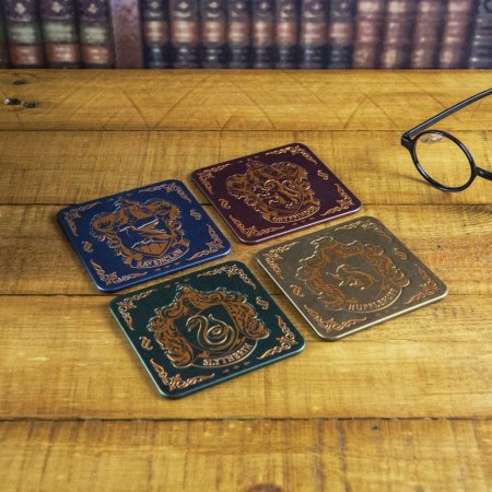  Подставки под напитки Paladone: Гарри Поттер (Harry Potter) Хогвартс (Hogwarts) (Crest Coasters) (V2 PP4257HPV2) 4 шт