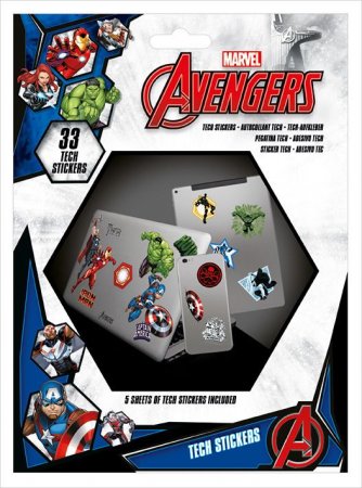    Pyramid:  (Avengers)  (Heroes) Tech Sticker Pack (TS7404) 33 