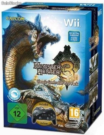   Monster Hunter Tri (3) + Classic Controller Pro Pack (Wii/WiiU)  Nintendo Wii 