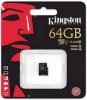 MicroSD Карта памяти 64GB Kingston Class 10 UHS-I U3 R/W 90/80 MB/s без адаптера (PC)