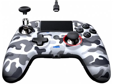  Геймпад беспроводной NACON Asymmetric Wireless Controller Камуфляжный-серый (Camo Grey) (010107) (PC/PS4) 