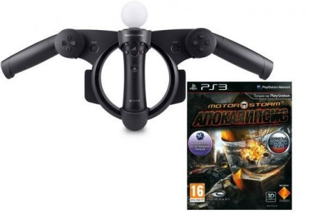  Sony Move Racing Wheel +  MotorStorm:  (PS3) 
