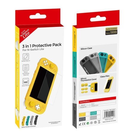 Набор аксессуаров 3 в 1 Yellow (Желтый) DOBE (TNS-19180) (Switch Lite)