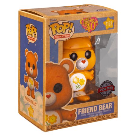 фигурки Фигурка Funko POP! Animation: Друг Медведь (Friend Bear (Exc) (1123)) Заботливые Мишки 40-я годовщина День Земли (Care Bears 40th Earth Day) (62484) 9,5 см