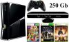 Игровая приставка Microsoft Xbox 360 Slim 250Gb Rus + Kinect Сенсор движений + Сборник Kinect Adventures 5 игр + Игры Halo Reach и Fable 3