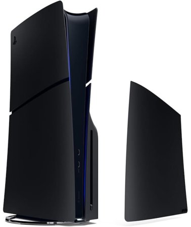 Съемные боковые панели для игровой приставки Sony PlayStation 5 Slim с дисководом Полуночный Черный (Midnight Black) (CFI-ZCS2) (582373) (PS5) Оригинал