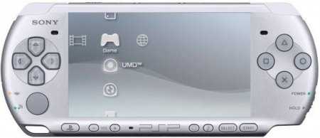   Sony PlayStation Portable Slim Lite PSP 3000 Mystic Silver () USED /