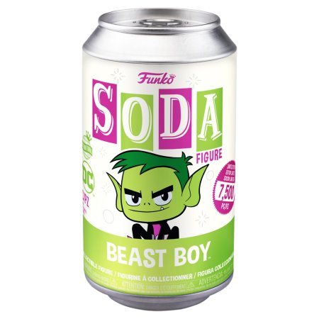 фигурки Фигурка Funko Vinyl SODA: Бистбой (Metal Beast Boy) Юные Титаны, Вперед! (Teen Titans Go) (58704) 9,5 см